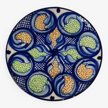 Spanish hand painted ceramic wall plate