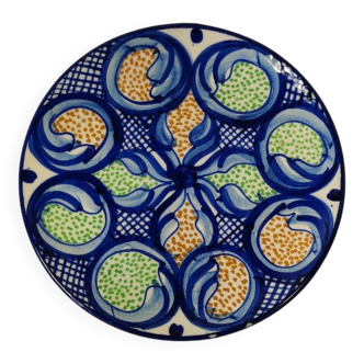 Spanish hand painted ceramic wall plate