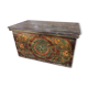 Alsatian wedding chest painted wood old 19th