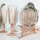 Set de 8 flutes a champagne rose