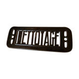 pediment enamelled plate CLEANING brown cast iron