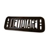 pediment enamelled plate CLEANING brown cast iron