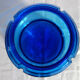 Champagne bucket vintage blue glass cork