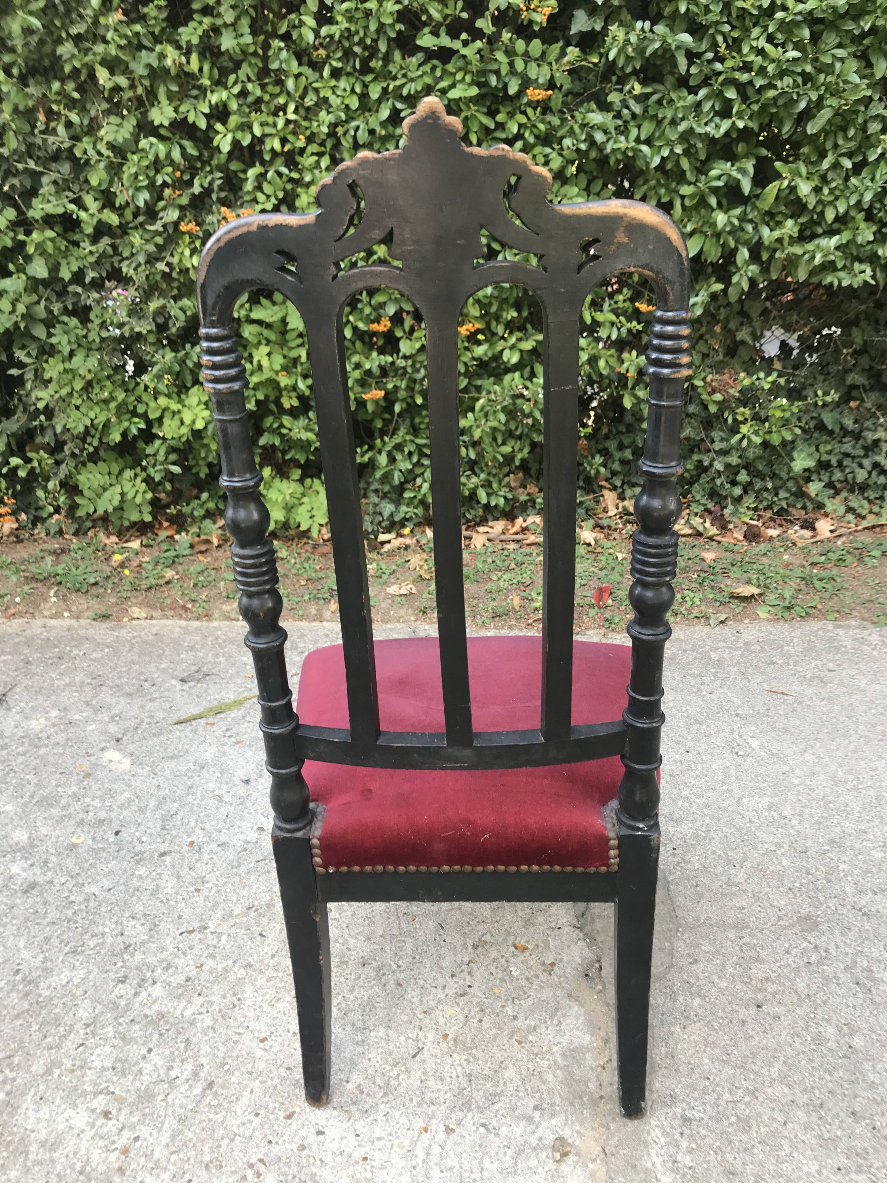 Napoleon III period nanny chair