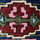 Housse de coussin ethnique en laine brodé à la main 40x40 cm