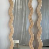 Zigzag rattan foot mirror H:182cm