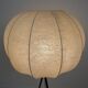 Vintage cocoon tripod floor lamp with brass details, 1960s