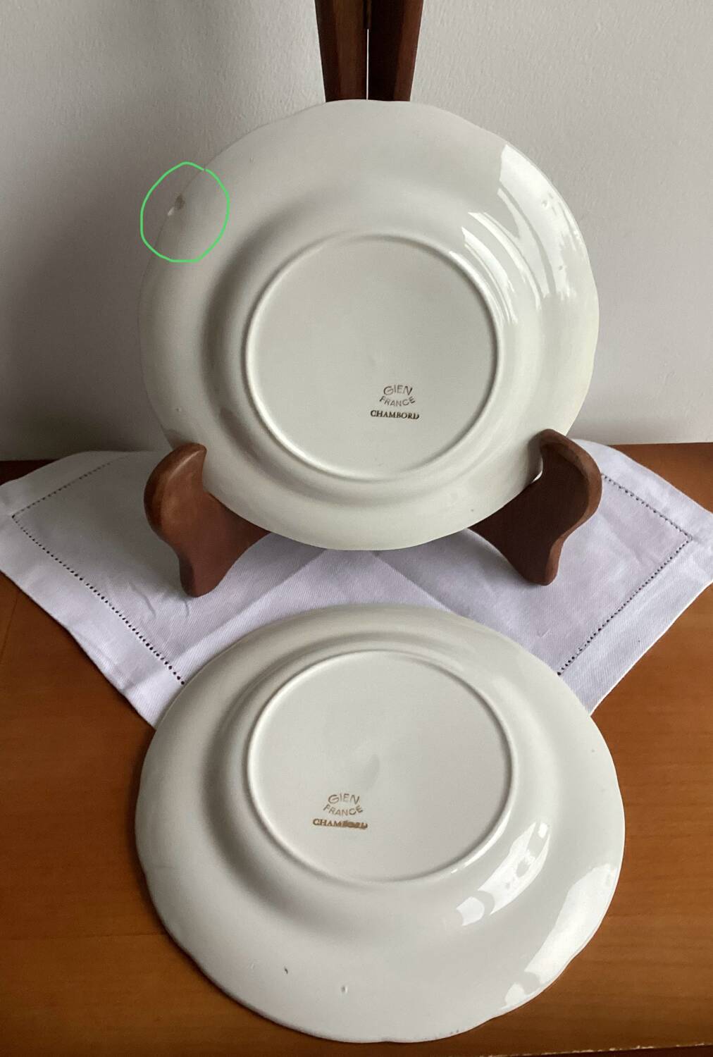 Set of 2 GIEN Chambord dessert plates