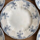 Series of 6 old Longwy flat plates