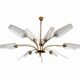 Large gilded brass chandelier from the mid-century by Maison Lunel Arlus, years.
