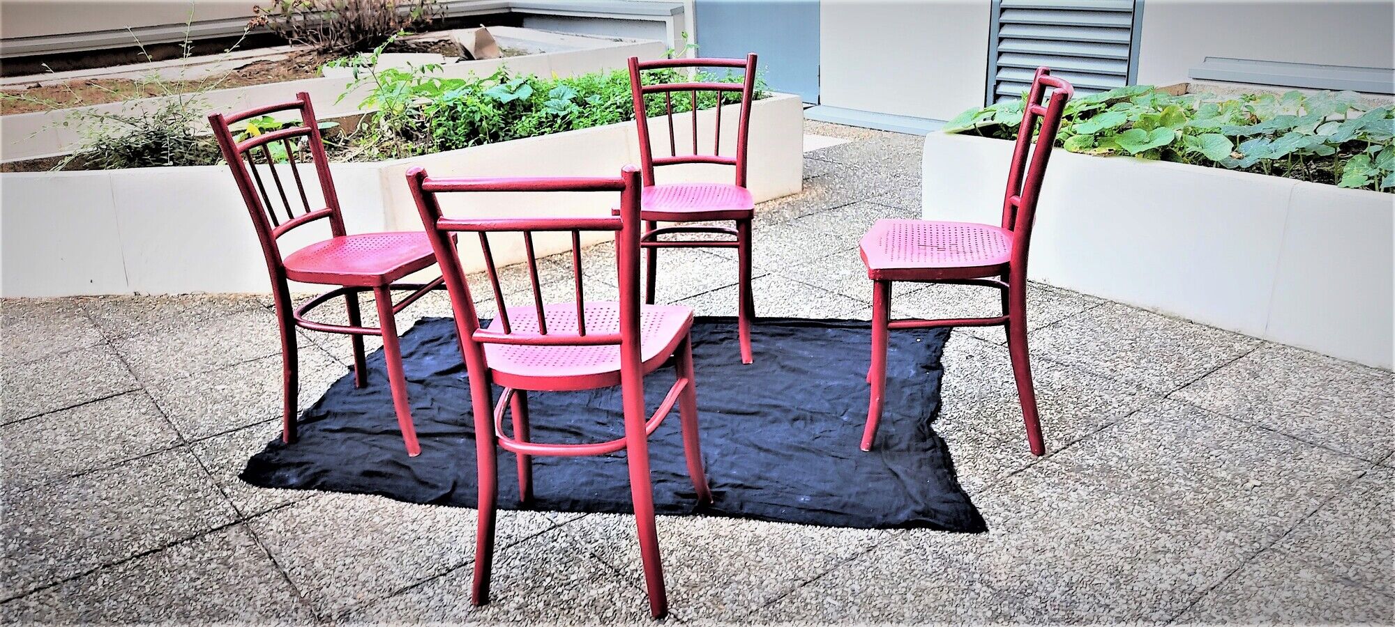 4 antique thonet bistro chairs made in czechoslovakia, years: 1922-1940.