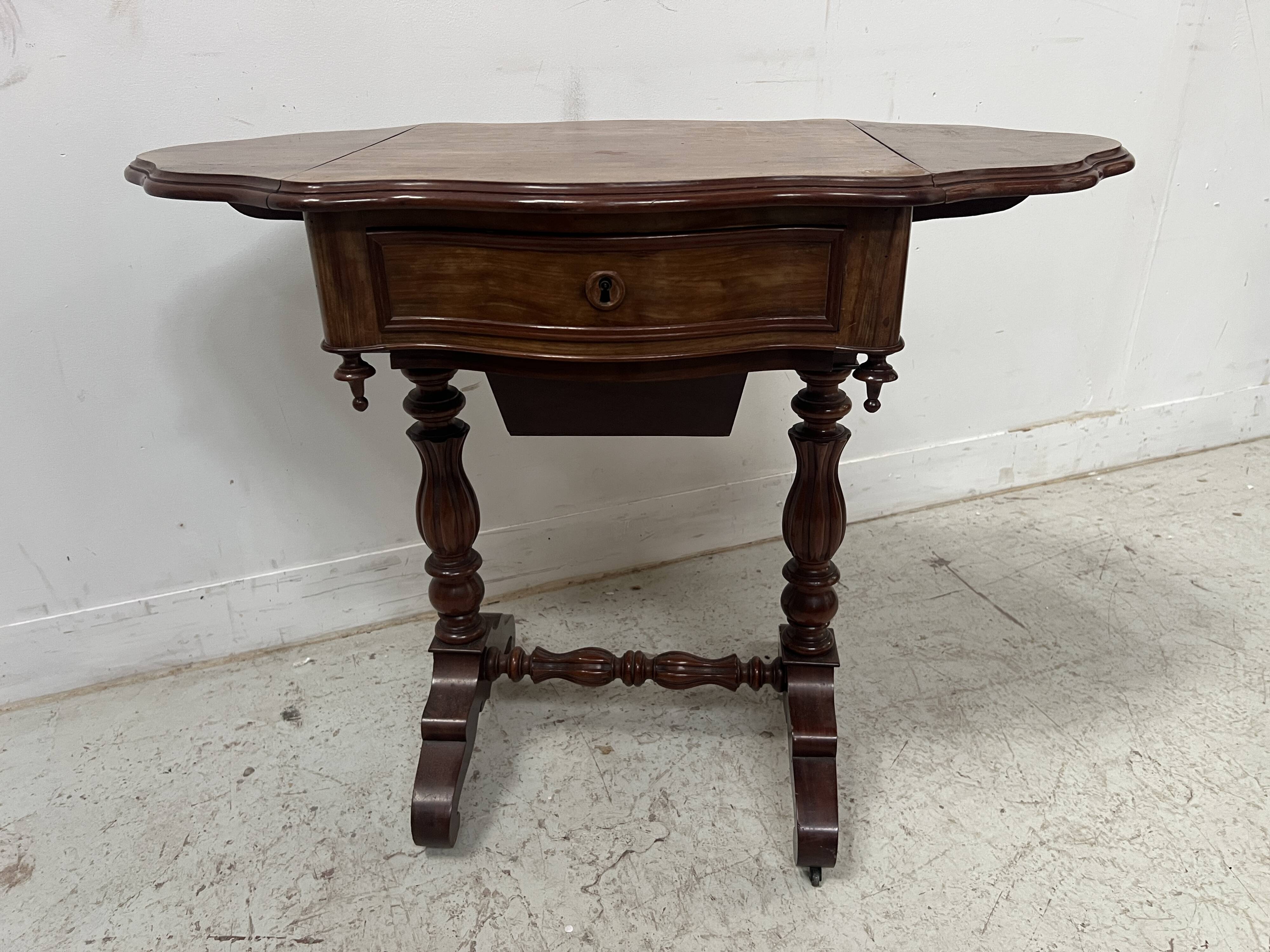Napoleonic era mahogany and veneer work table, 19th century