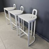 Vintage bar stools by Allmilmö, 1980s, Set of 3