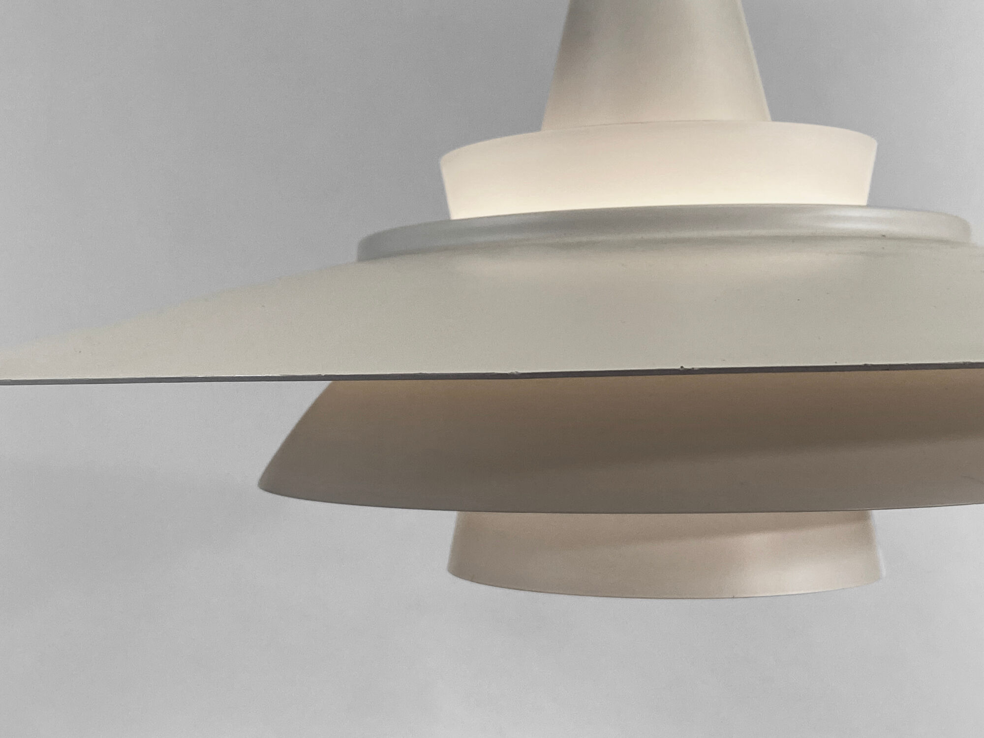 Large layered pendant light by David Mogensen for Superlight. Denmark 1970s