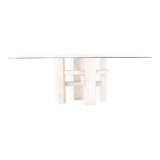 Travertine dining table