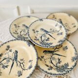 Antique opaque porcelain plates from Gien, Provençal model