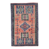 6x9 Tile Color Anatolian Kilim Rug, Turkish Kilim Rug, 174x279Cm