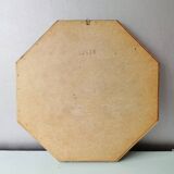 Vintage wooden mirror with cut glass, 80s (54 x 54 cm)