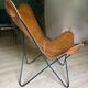 Leather butterfly armchair