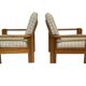 Vintage armchair set of 2 pinewood pine 70s design