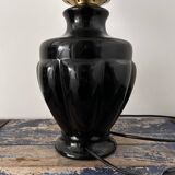 Vintage table lamp with pleated opaline shade