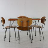 Dutch design dining set by Rietveld for Gispen Holland