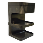 Dessert, brown plastic side table Flair by Prisunic, 1970.