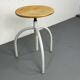 Mid-century modernist industrial adjustable stool from Oostwoud Fabrieken Franeker, 1950s