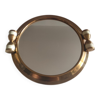 Plateau miroir art déco