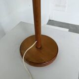 Lampe de table bois chêne années 70