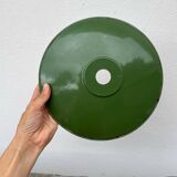 4 green, black and blue enamelled sheet metal suspensions