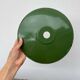 4 green, black and blue enamelled sheet metal suspensions