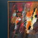 Original Swedish Oil on Panel – “Composition” by Kulo Green (1913–1972) – Signed – Vintage & Framed