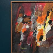 Original Swedish Oil on Panel – “Composition” by Kulo Green (1913–1972) – Signed – Vintage & Framed
