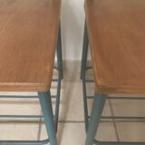 Pair of vintage boarding school chairs or bedside tables