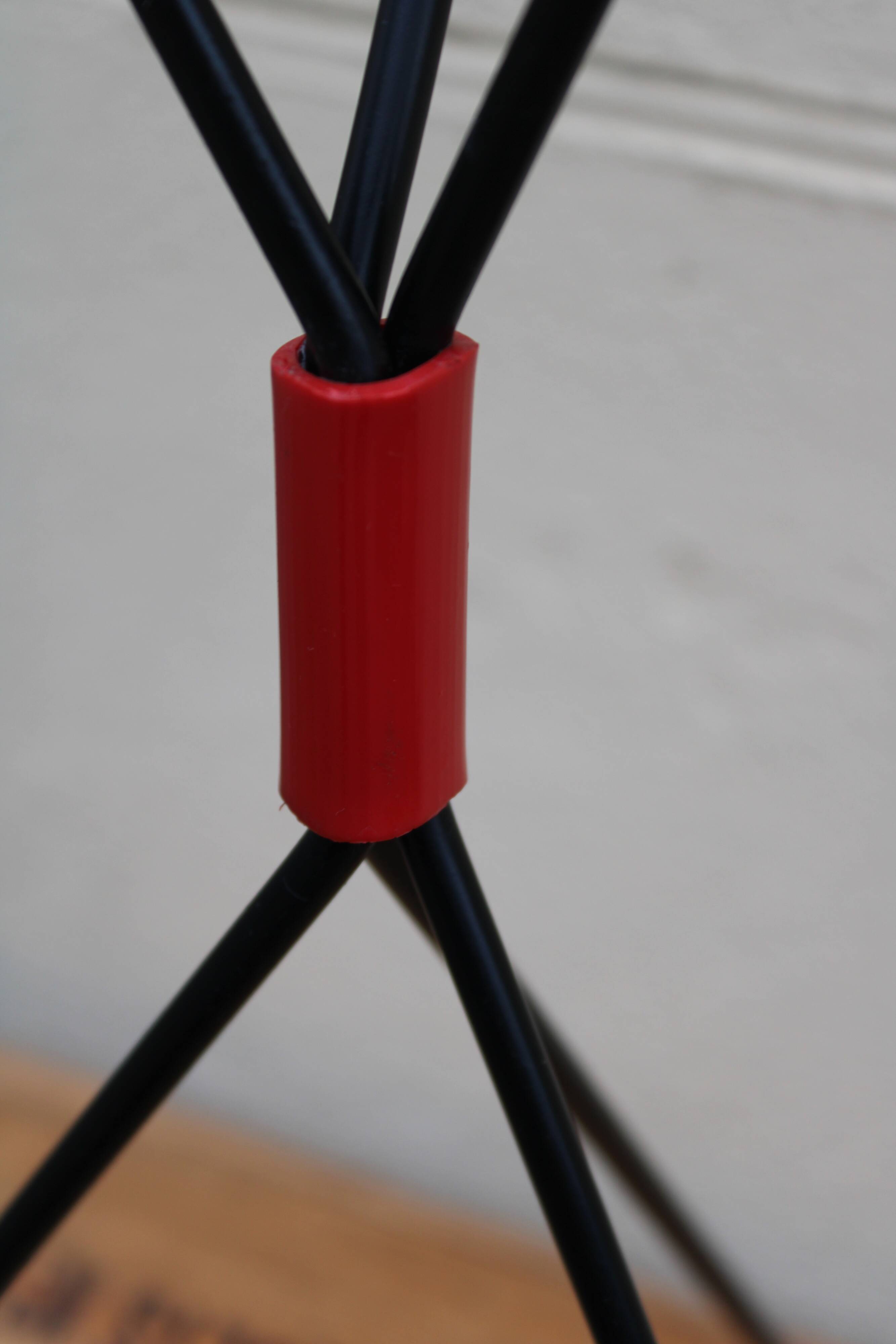 1960's black metal tripod plant holder