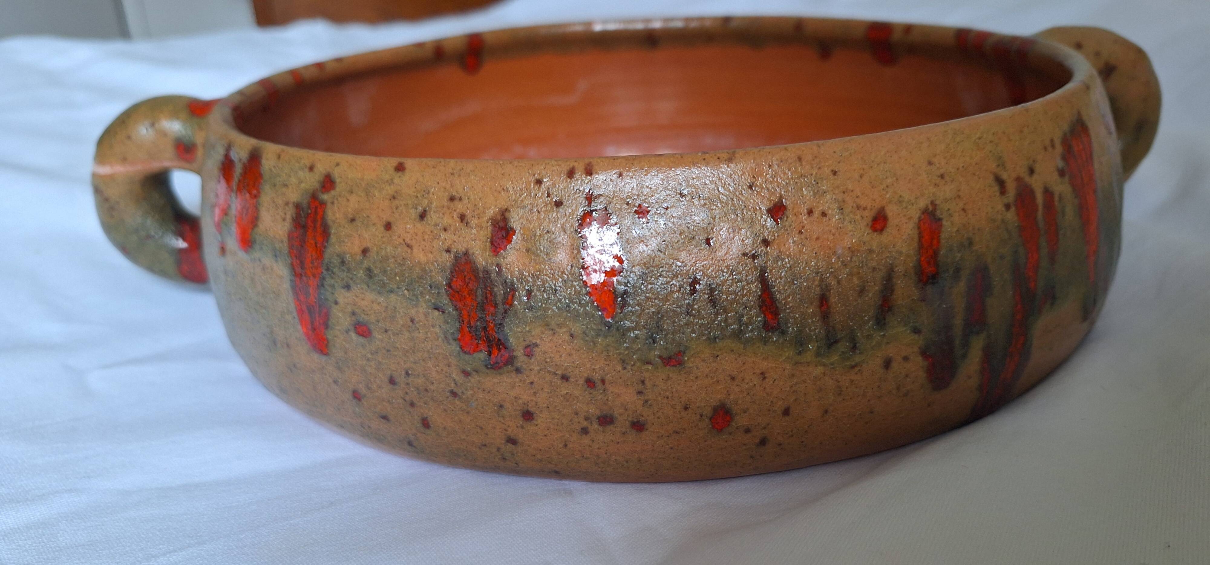 Vintage signed ceramic large plate