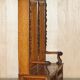 Victorian Antique Bacon Bench in Carved Walnut by Hampton & Sons
