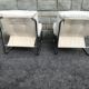 Pair of white skai chairs by Gillis Lundgren 1970