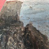 Oil on "marine" canvas, early 20th century