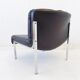 Girsberger Eurochair set of 2 black leather lounge chairs
