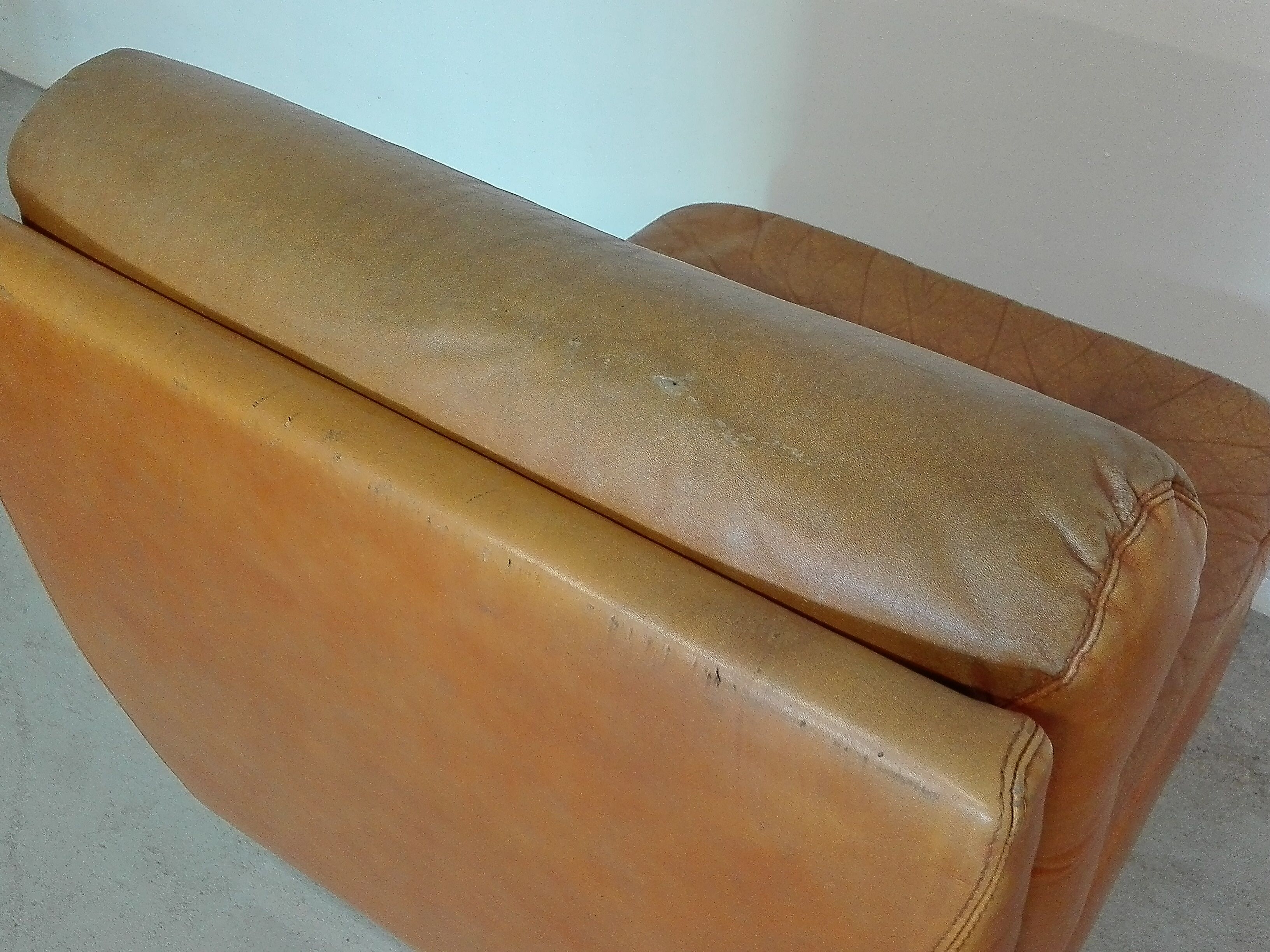 Camel leather heater,  70s