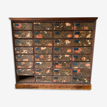 Furniture of cardboard trade 19th leather