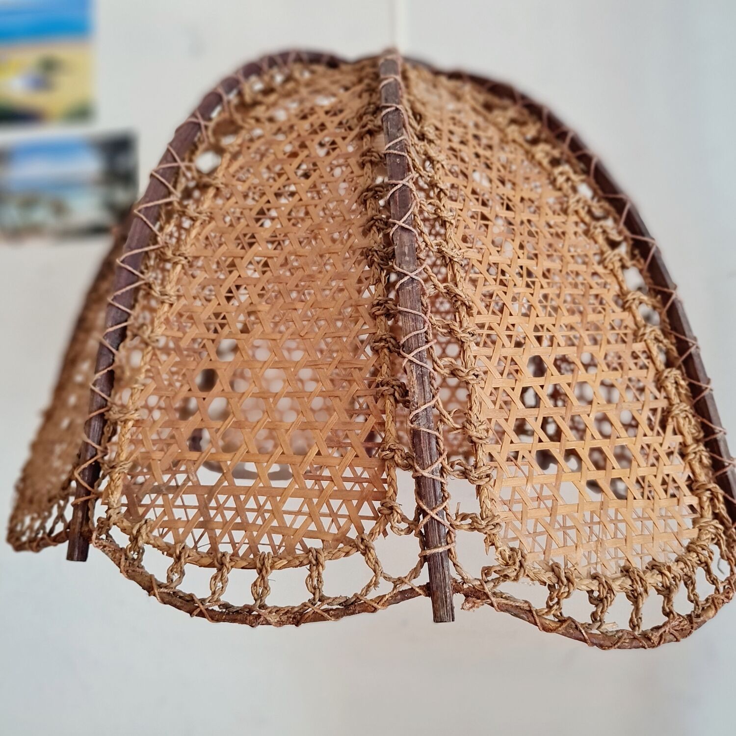 Wicker pendant light