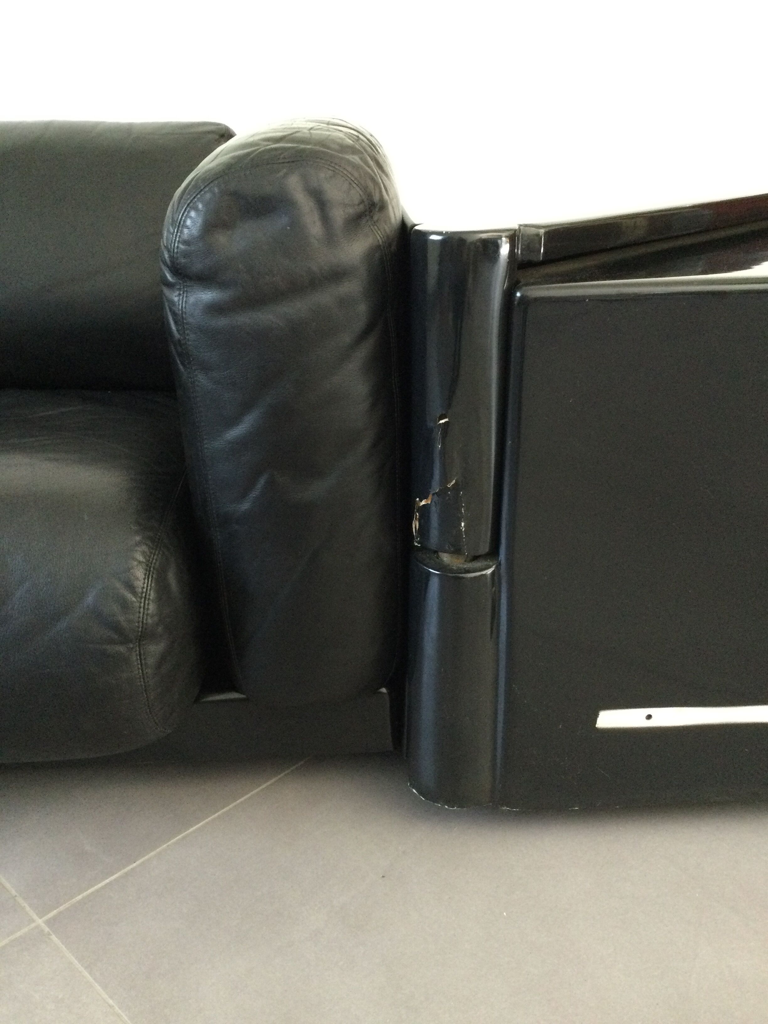 Cini Boeri - Sofa Gradual Lounge Black Leather Knoll/Gavina