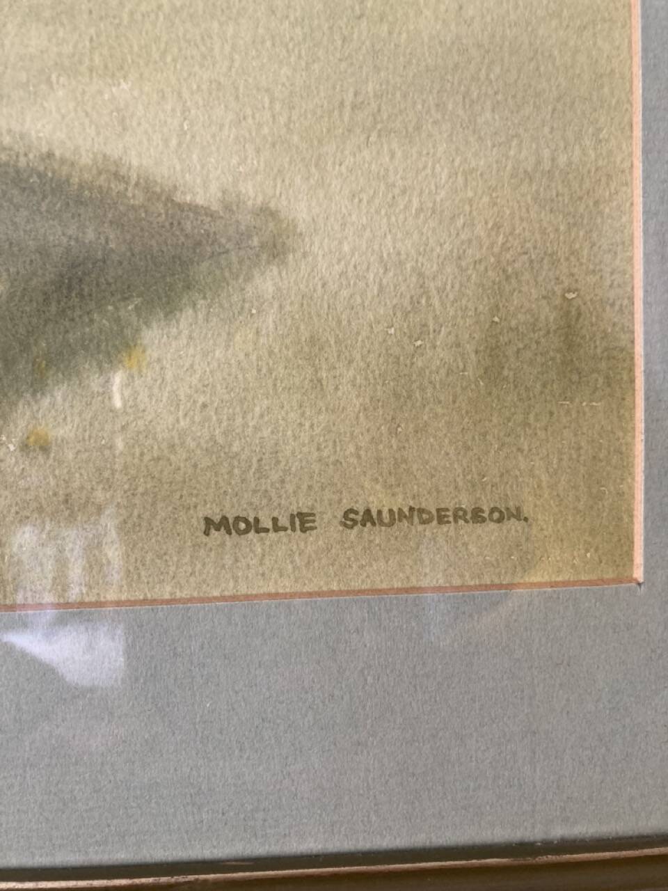 Watercolor Landscape Golf Course signed