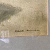 Watercolor Landscape Golf Course signed