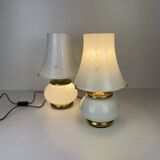Set of Two F.Fabbian Murano Table Lamp from 1970'