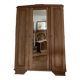 Antique wardrobe in raw solid oak: hanging space + shelves