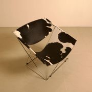 F675 "Butterfly" armchair in cowhide leather by Pierre Paulin for Artifort